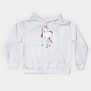 Unicorn as Cook with Chef hat Kids Hoodie